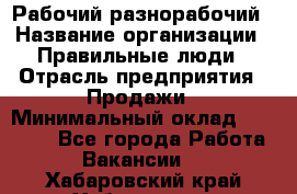 Рабочий-разнорабочий › Название организации ­ Правильные люди › Отрасль предприятия ­ Продажи › Минимальный оклад ­ 30 000 - Все города Работа » Вакансии   . Хабаровский край,Хабаровск г.